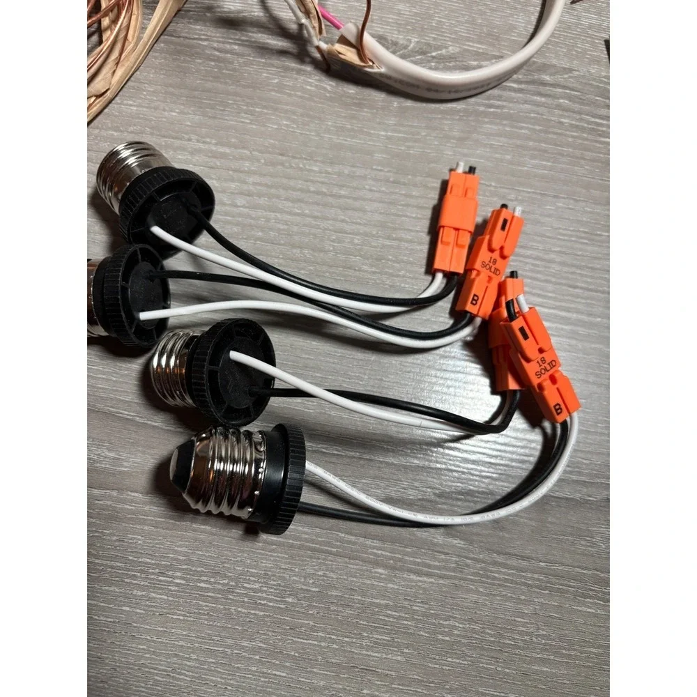 Electrical Wiring Lot Copper Scrap Light Socket Adapters 18 AWG Solid Connectors